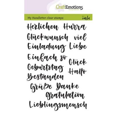 CraftEmotions Clear Stamp deutsch - Verschiedene deutsche Wörter